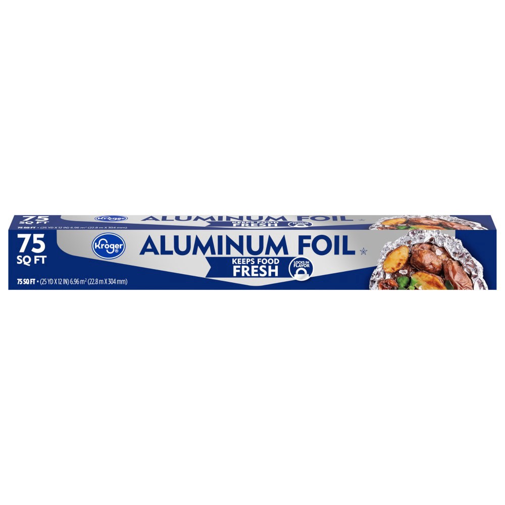 slide 1 of 4, Kroger Aluminum Foil, 75 sq ft