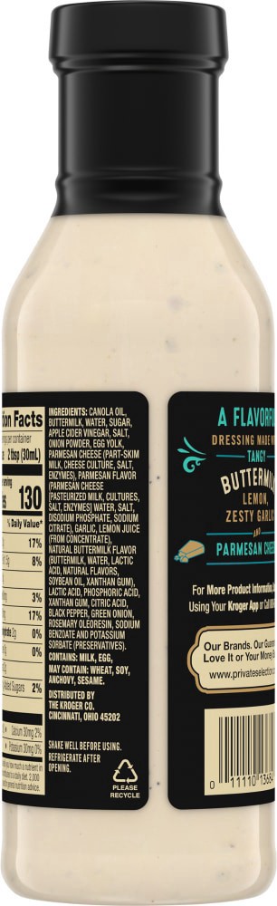 slide 3 of 3, Private Selection Parmesan Ranch Salad Dressing, 12 fl oz