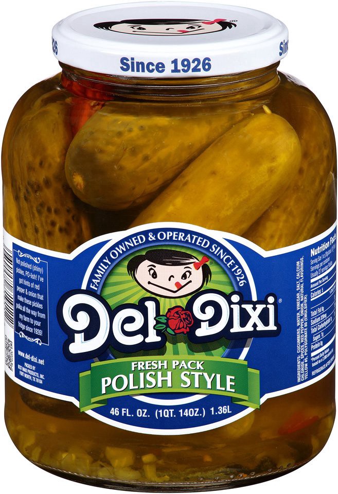 slide 1 of 5, Del-Dixi Polish Style Pickles - 46 oz, 46 oz
