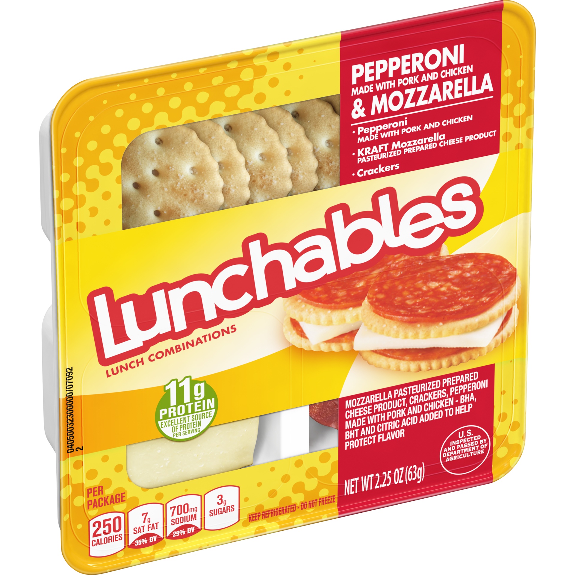 Lunchables Pepperoni & Mozzarella Cheese Snack Kit with Crackers Tray 2