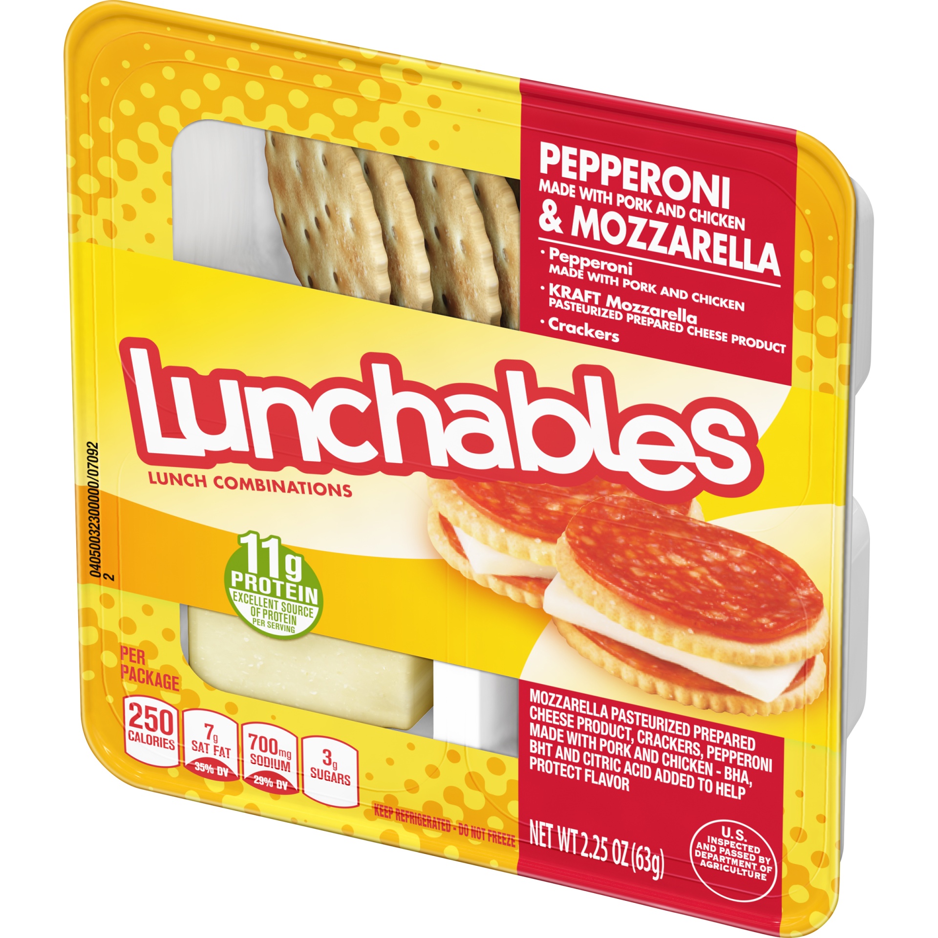 Lunchables Pepperoni & Mozzarella Cheese Snack Kit with Crackers Tray 2