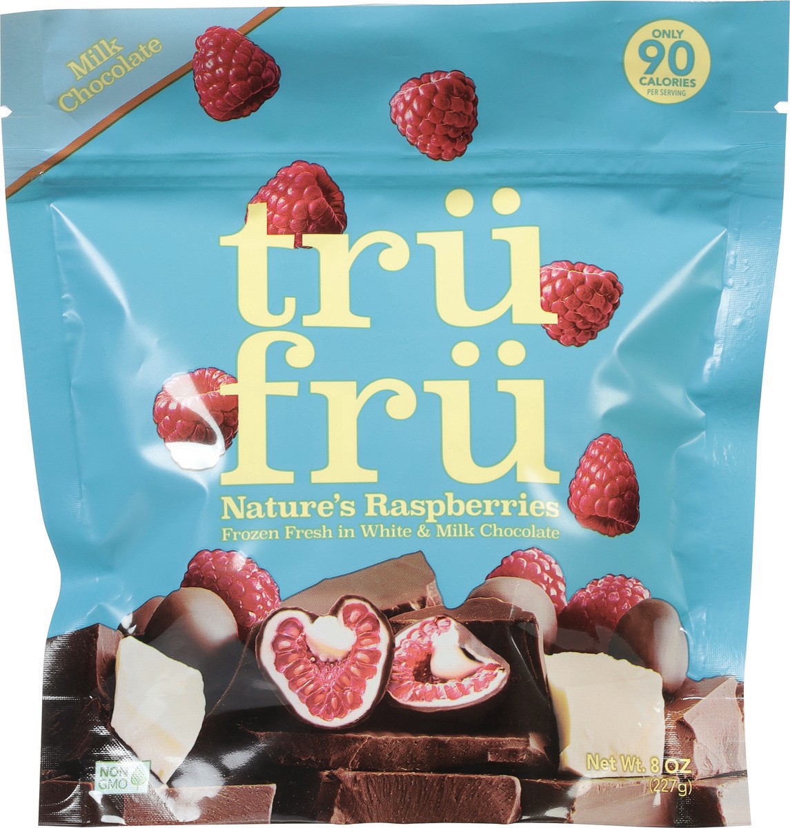 slide 8 of 9, Tru Fru White & Milk Chocolate Frozen Whole Raspberries - 8oz, 8 oz