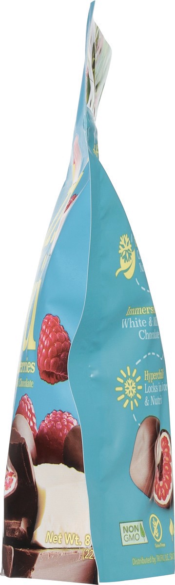 slide 4 of 9, Tru Fru White & Milk Chocolate Frozen Whole Raspberries - 8oz, 8 oz