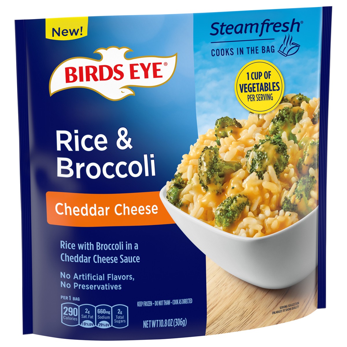 slide 7 of 8, Birds Eye Cheddar Cheese Rice & Broccoli 10.8 oz, 10.8 oz