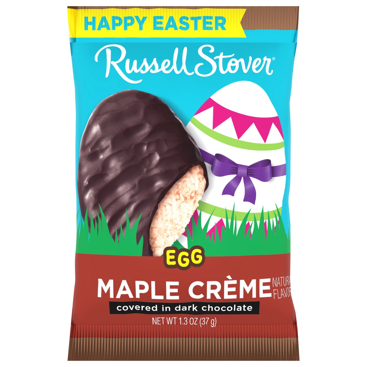 slide 1 of 1, RUSSELL STOVER Easter Maple Crème Dark Chocolate Candy Easter Egg, 1.3 oz., 1.3 oz