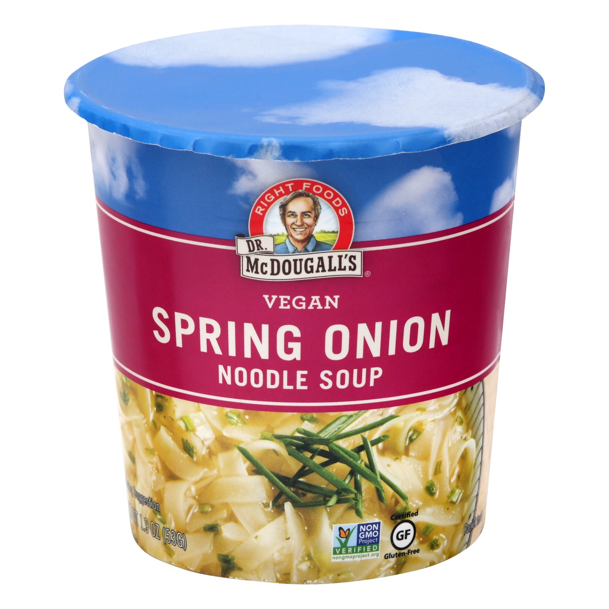 slide 1 of 1, Dr. McDougall's Vegan Spring Onion Noodle Soup 1.9 oz, 1.9 oz