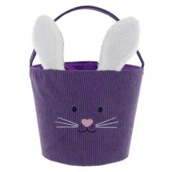 Holiday Home® Easter 10.5-Inch Courduroy Bunny Basket - Purple