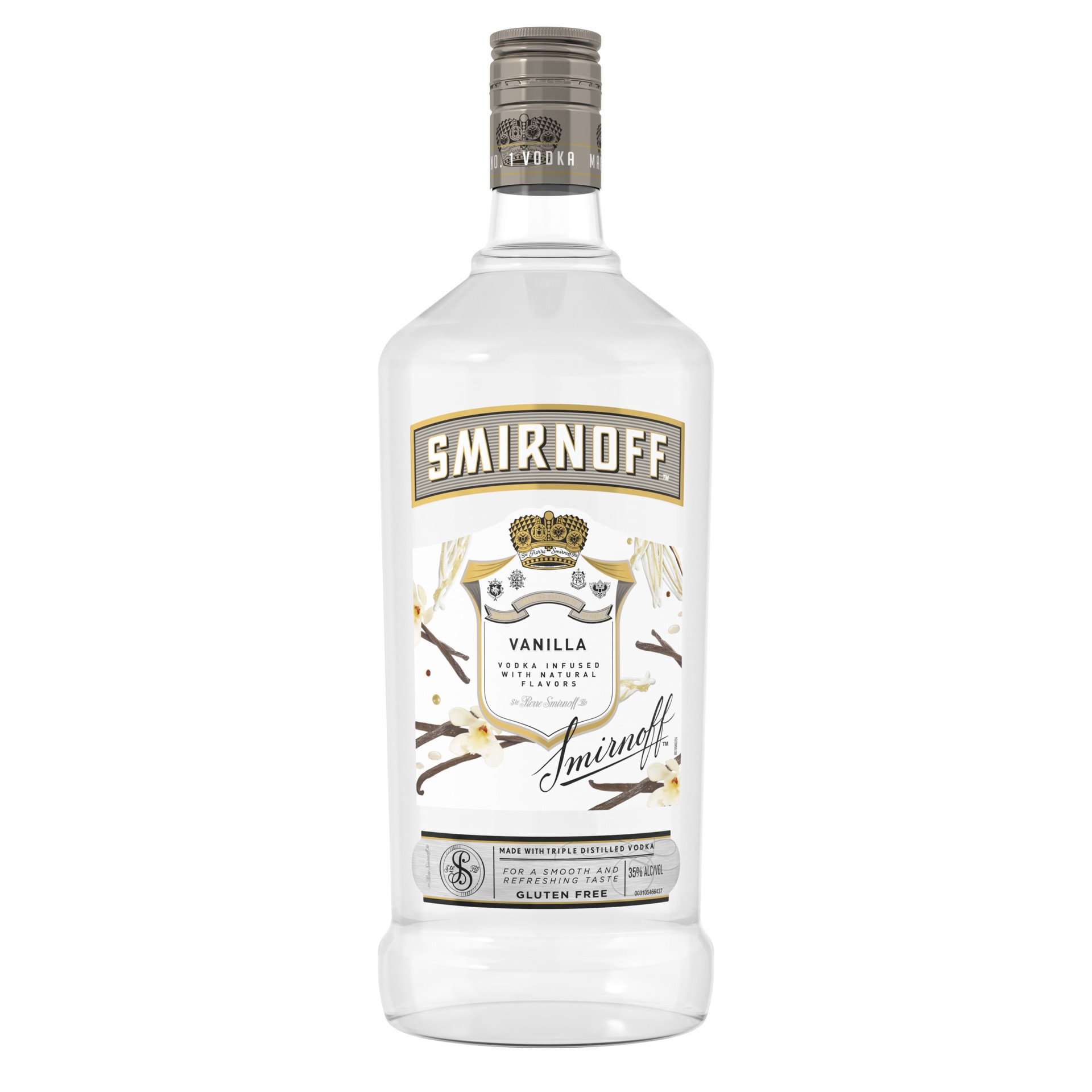 slide 1 of 3, Smirnoff Vanilla (Vodka Infused With Natural Flavors), 1.75 L, 1.75 liter