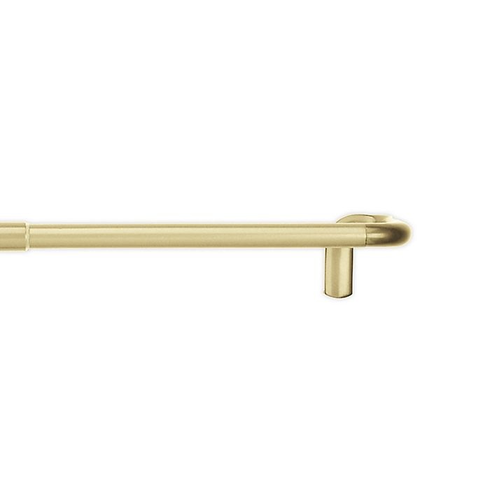 slide 1 of 4, Umbra Twilight 88 to Adjustable Double Curtain Rod - Brass, 144 in
