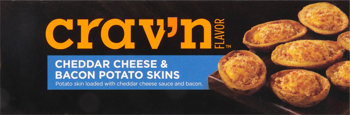 slide 3 of 9, Crav'n Flavor Party Size Cheddar Cheese & Bacon Potato Skins 23 oz, 23 oz