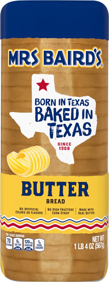slide 9 of 16, Mrs. Baird's Butter Bread, 20 oz, 20 oz