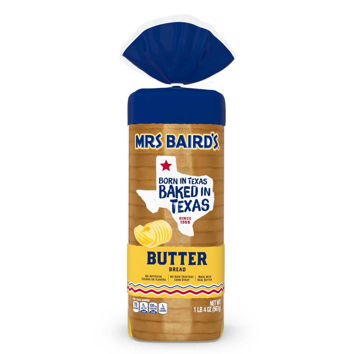 slide 1 of 16, Mrs. Baird's Butter Bread, 20 oz, 20 oz