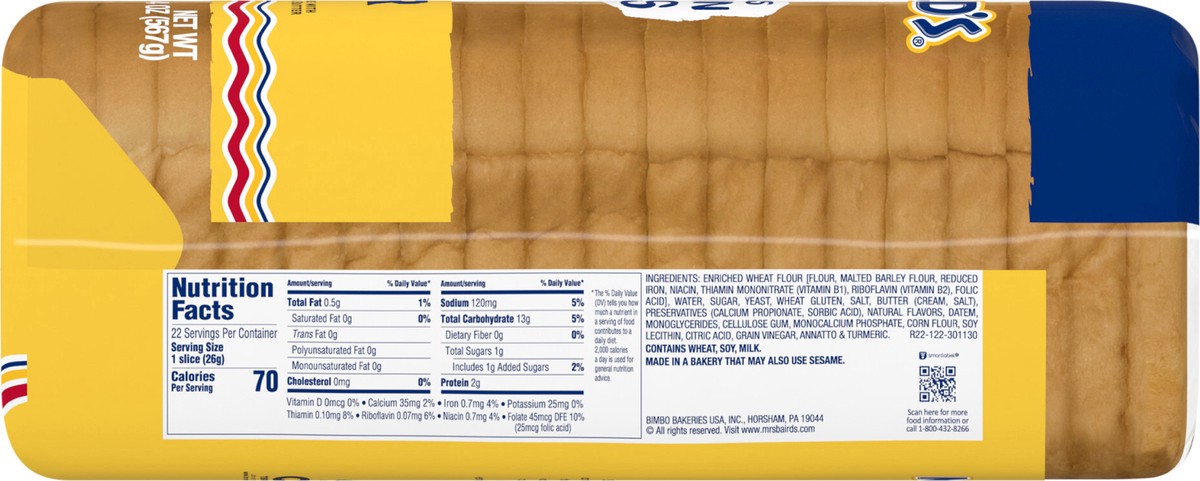 slide 11 of 16, Mrs. Baird's Butter Bread, 20 oz, 20 oz