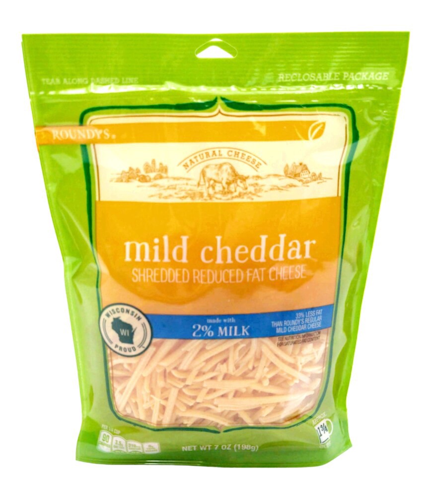 slide 2 of 2, Roundy's Roundys 2 Milk Mild Cheddar Cheese, 7 oz