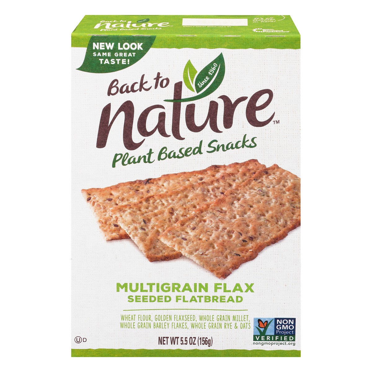 slide 1 of 1, Back To Nature Multigrain Flax Seed Crackers, 5.5 oz