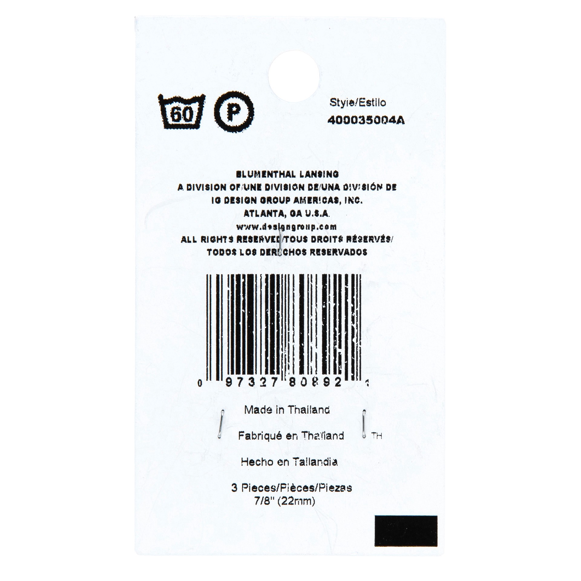 slide 3 of 3, Blumenthal Lansing Spectrum Cool 7/8" Green 2-Hole Buttons, 3ct., 3 ct