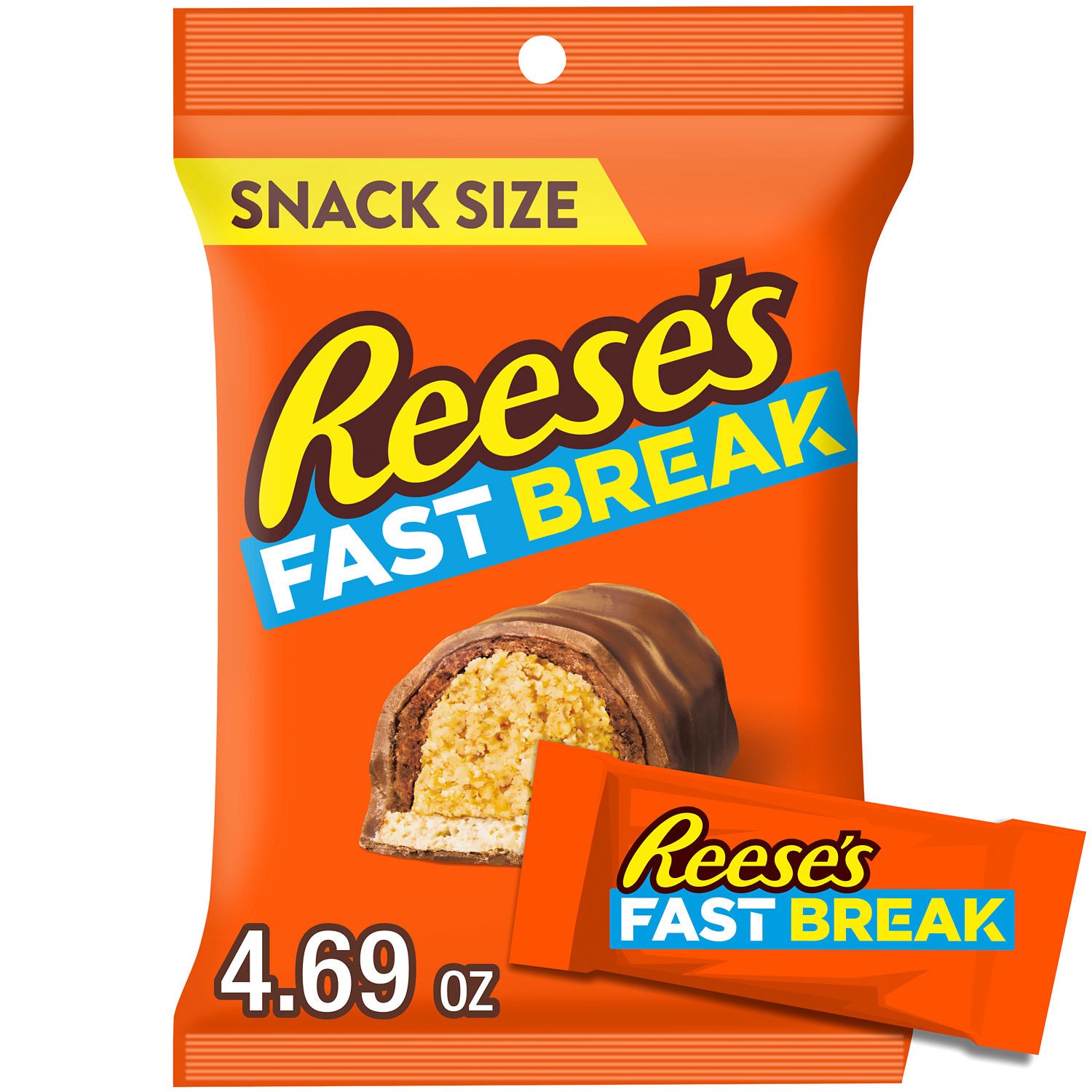 slide 8 of 9, Reese's Fastbreak Snack Size Bag, 4.69 Oz, 4.69 oz