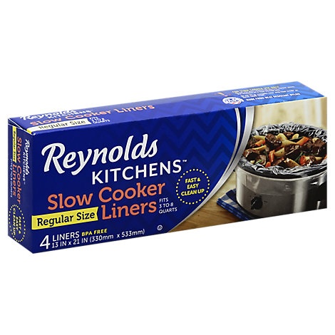 slide 1 of 1, Reynolds Slow Cooker Liners, 4 ct