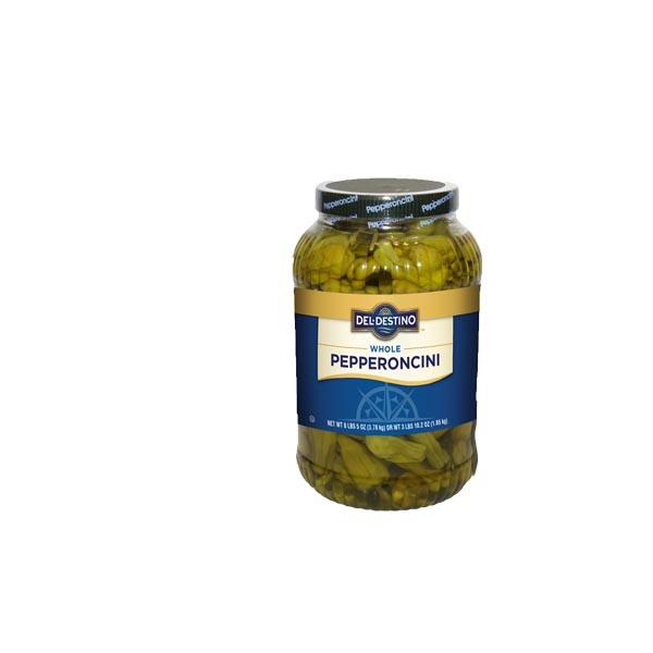 slide 1 of 1, Del Destino Turkish Whole Pepperoncini, 128 oz