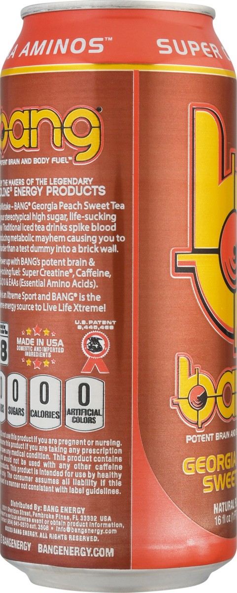 slide 7 of 14, Bang Georgia Peach Sweet Tea - 16 oz, 16 fl oz