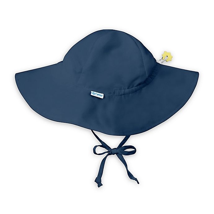 slide 1 of 3, i play. by Green Sprouts Infant Brim Sun Hat - Navy, 1 ct