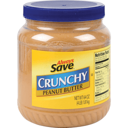 slide 1 of 1, Always Save Peanut Butter Crunchy, 64 oz