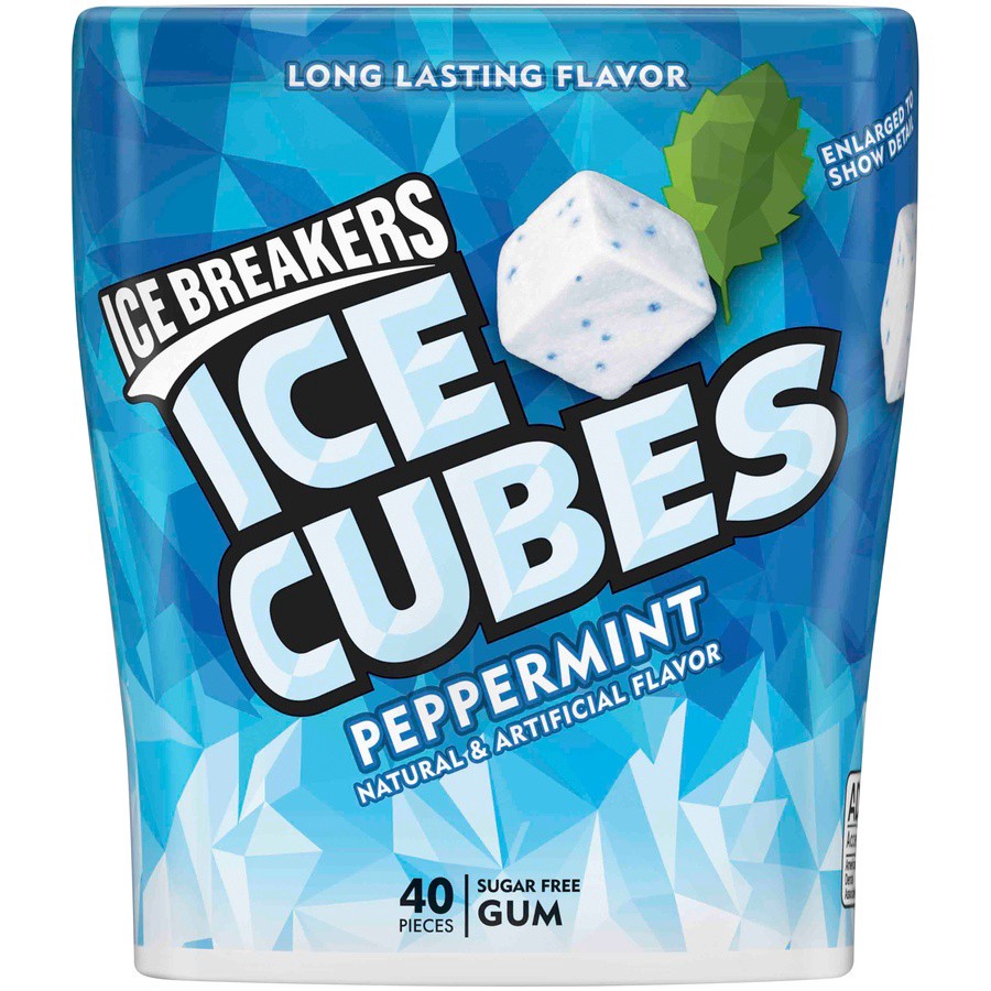 slide 1 of 4, Ice Breakers Ice Cubes Raspberry Sorbet Sugar Free Chewing Gum Bottle, 3.24 oz (40 Pieces), 3.24 oz