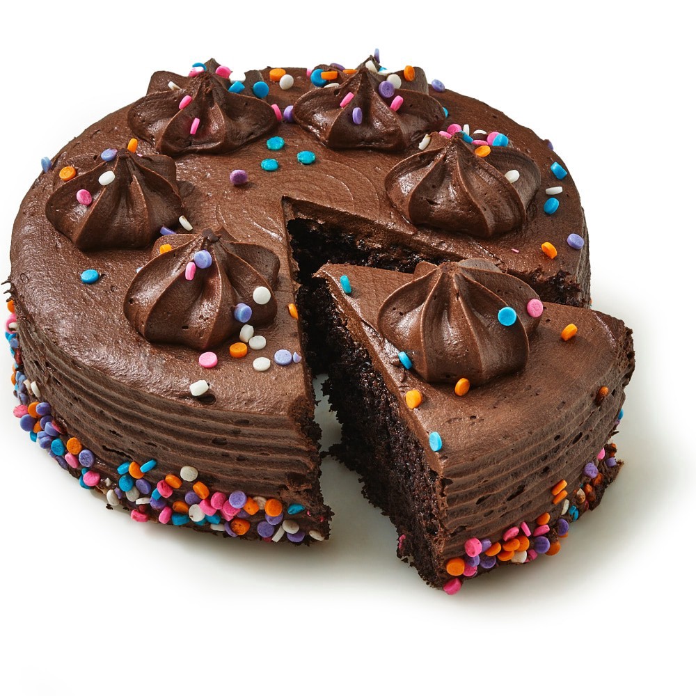 slide 2 of 4, Bakery Fresh Chocolate Celebration Cake, 6 in / 16.7 oz