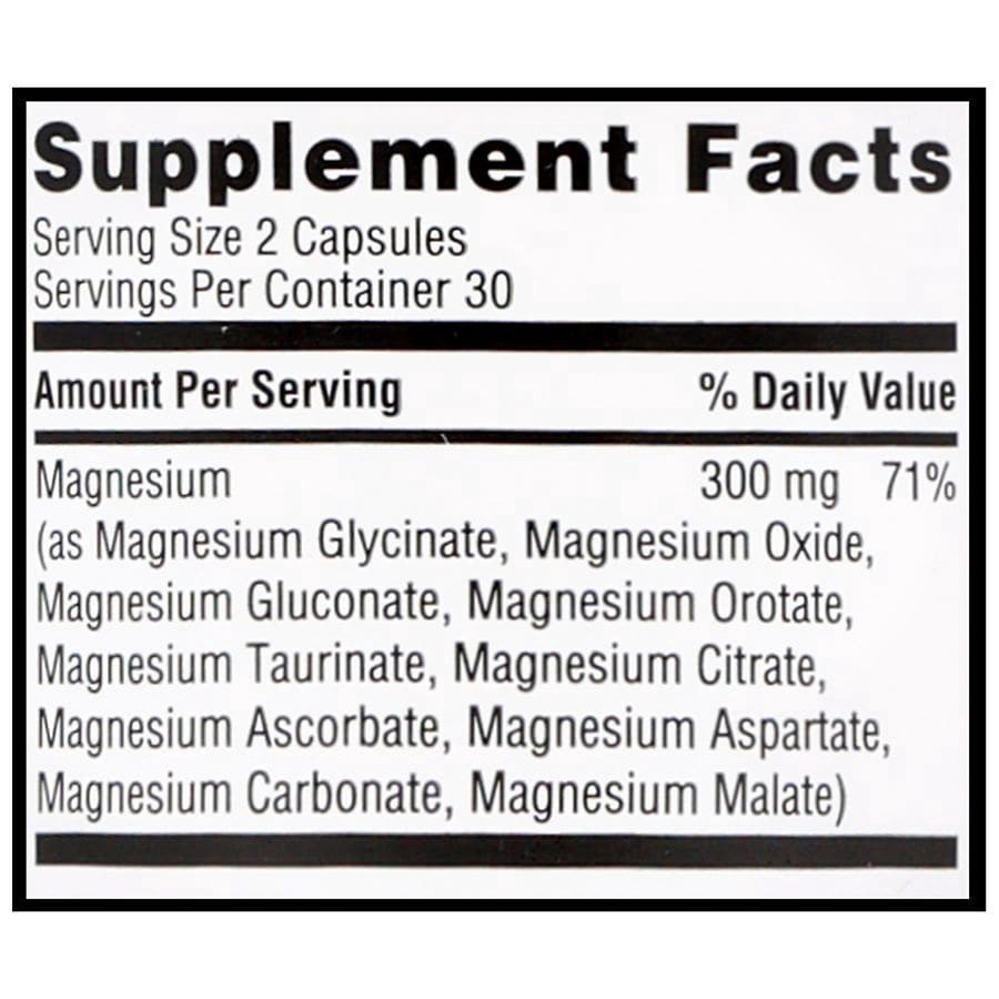 slide 3 of 5, Walgreens Free & Pure Advanced Magnesium Complex 300 mg Capsules, 60 ct