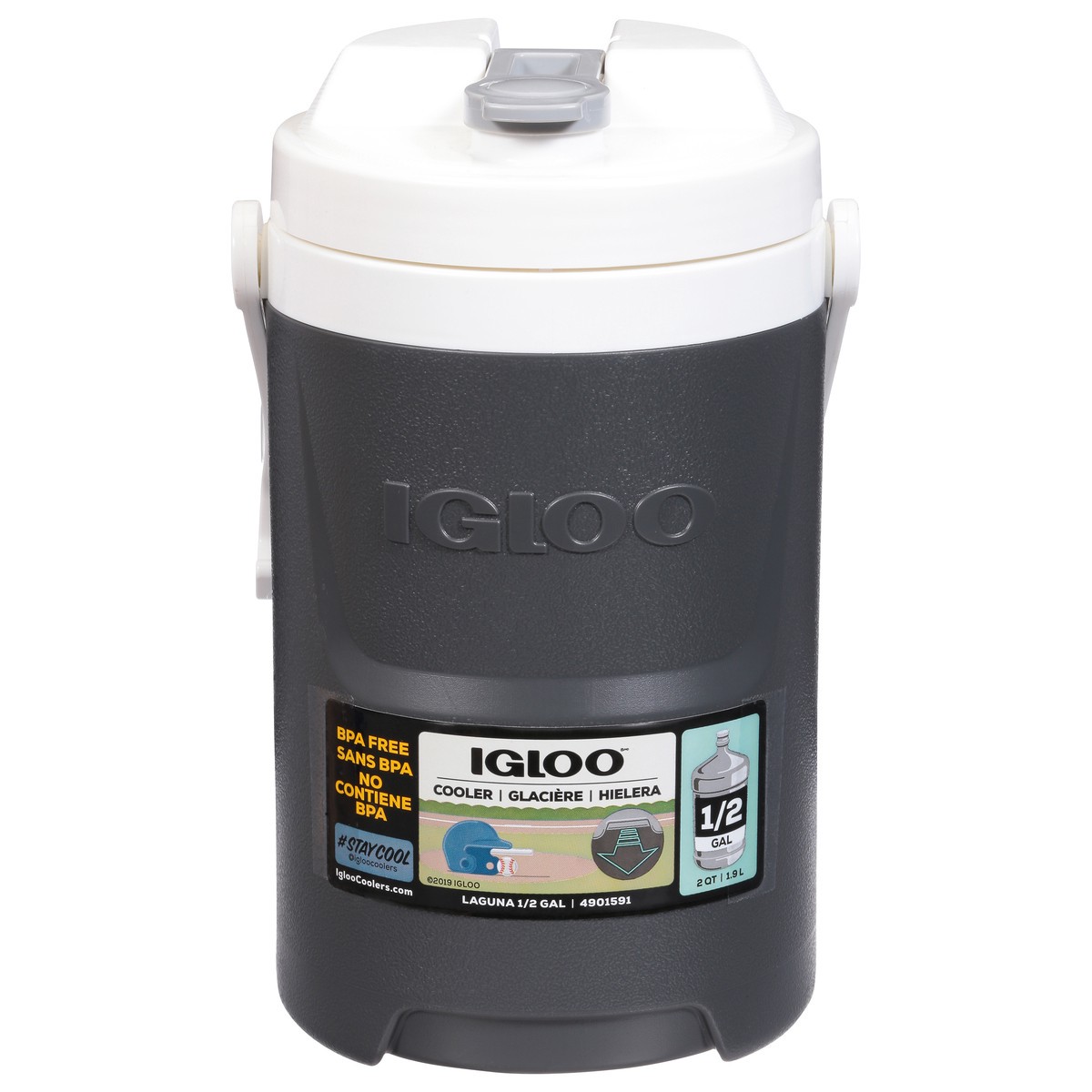 slide 1 of 9, Igloo 0.5 Gallon Nightfall Charcoal Laguna Cooler 1 ea, 1 ct