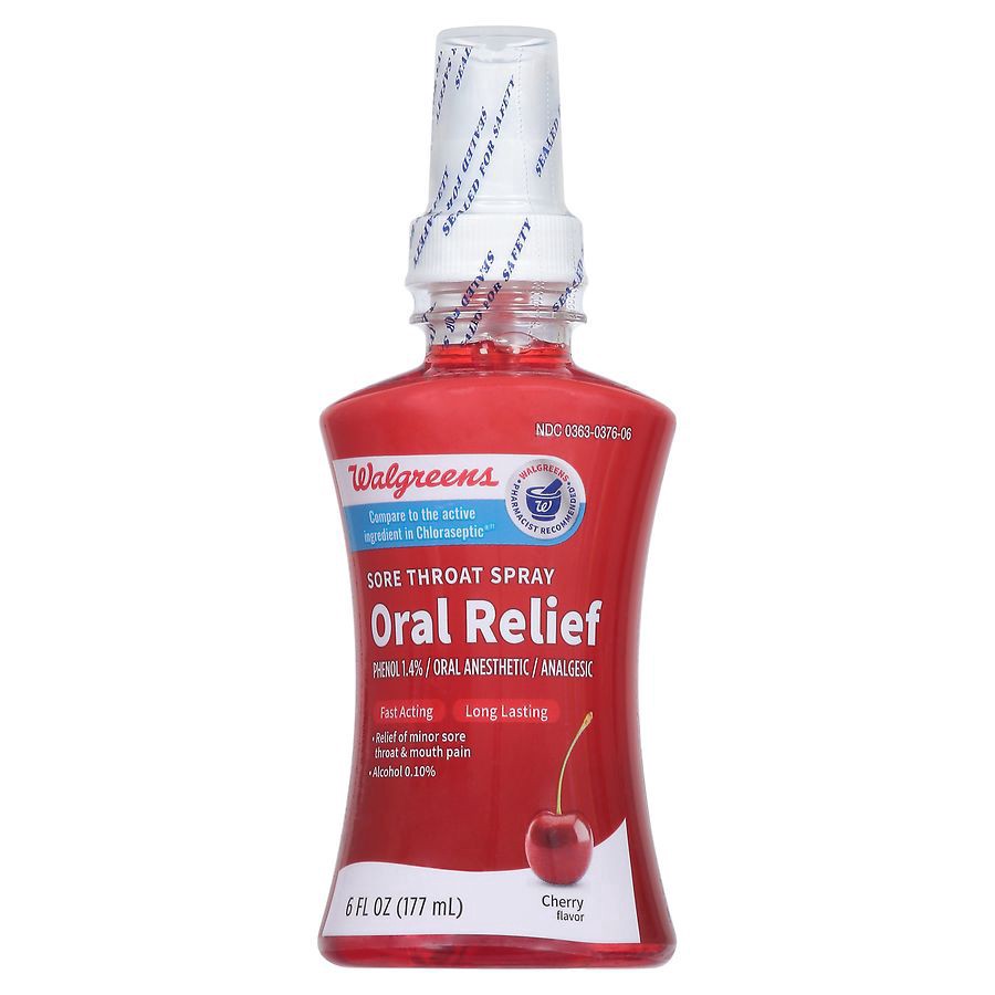 slide 4 of 5, Walgreens Cherry Oral Relief Spray, 6 fl oz