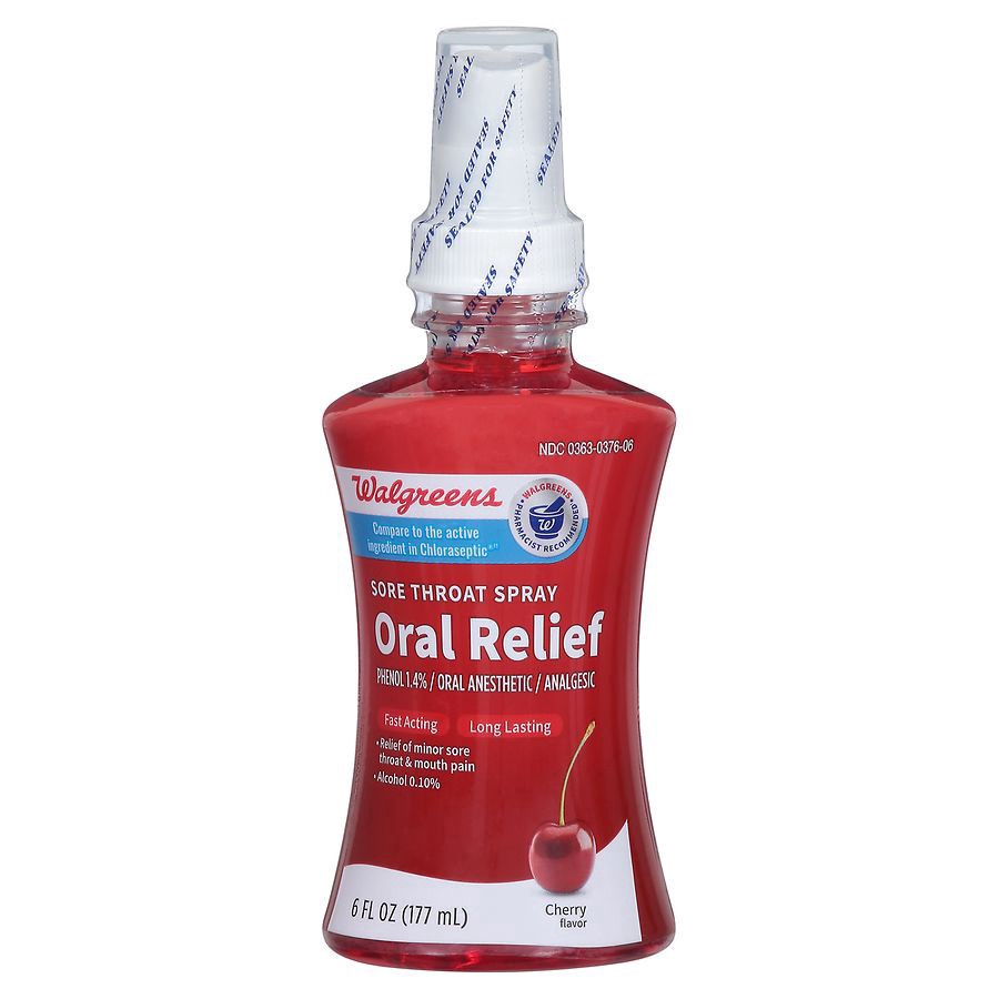 slide 1 of 5, Walgreens Cherry Oral Relief Spray, 6 fl oz