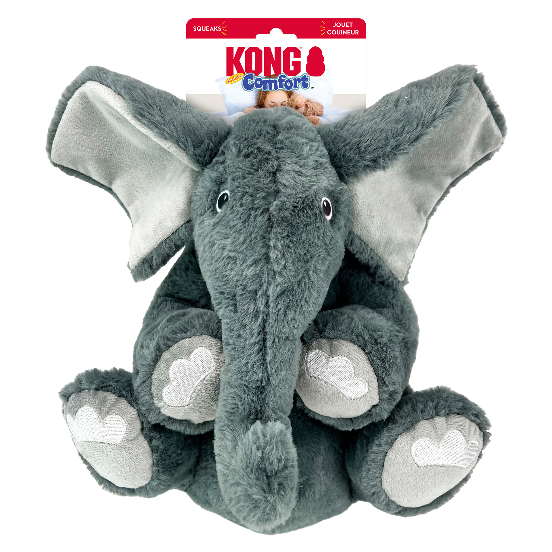 slide 2 of 4, Kong Comfort Kiddos Jumbo Elephant, 1 ct