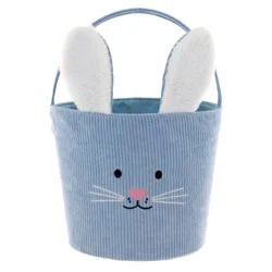 Holiday Home® Easter Corduroy Bunny Basket - Blue