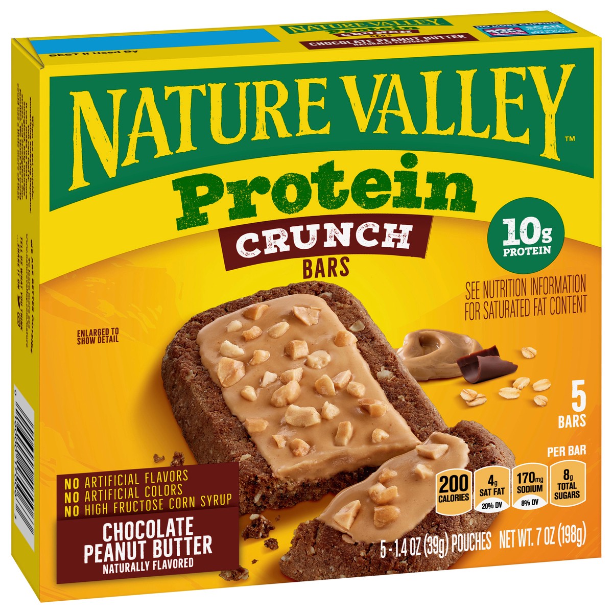 slide 2 of 12, Nature Valley Crunch Chocolate Peanut Butter Protein Bars 5 ea, 5 ct