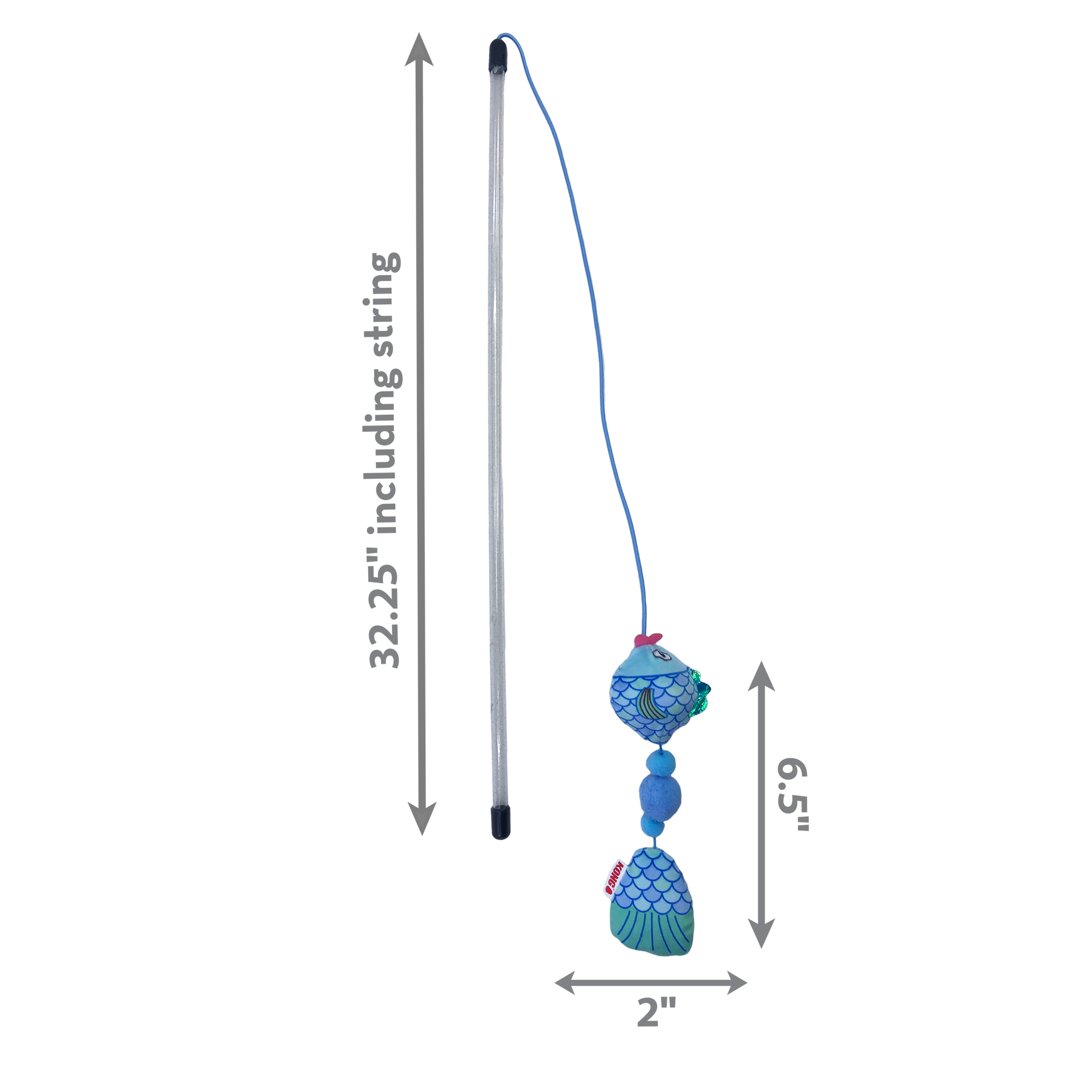 slide 3 of 3, Kong Teaser Scrattles Fish, 1 ct