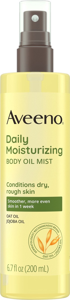 slide 4 of 7, Aveeno Daily Moisturizing Oil Mist for Rough Sensitive Skin with Oat and Jojoba Oil - Unscented - 6.7 fl oz, 6.70 fl oz