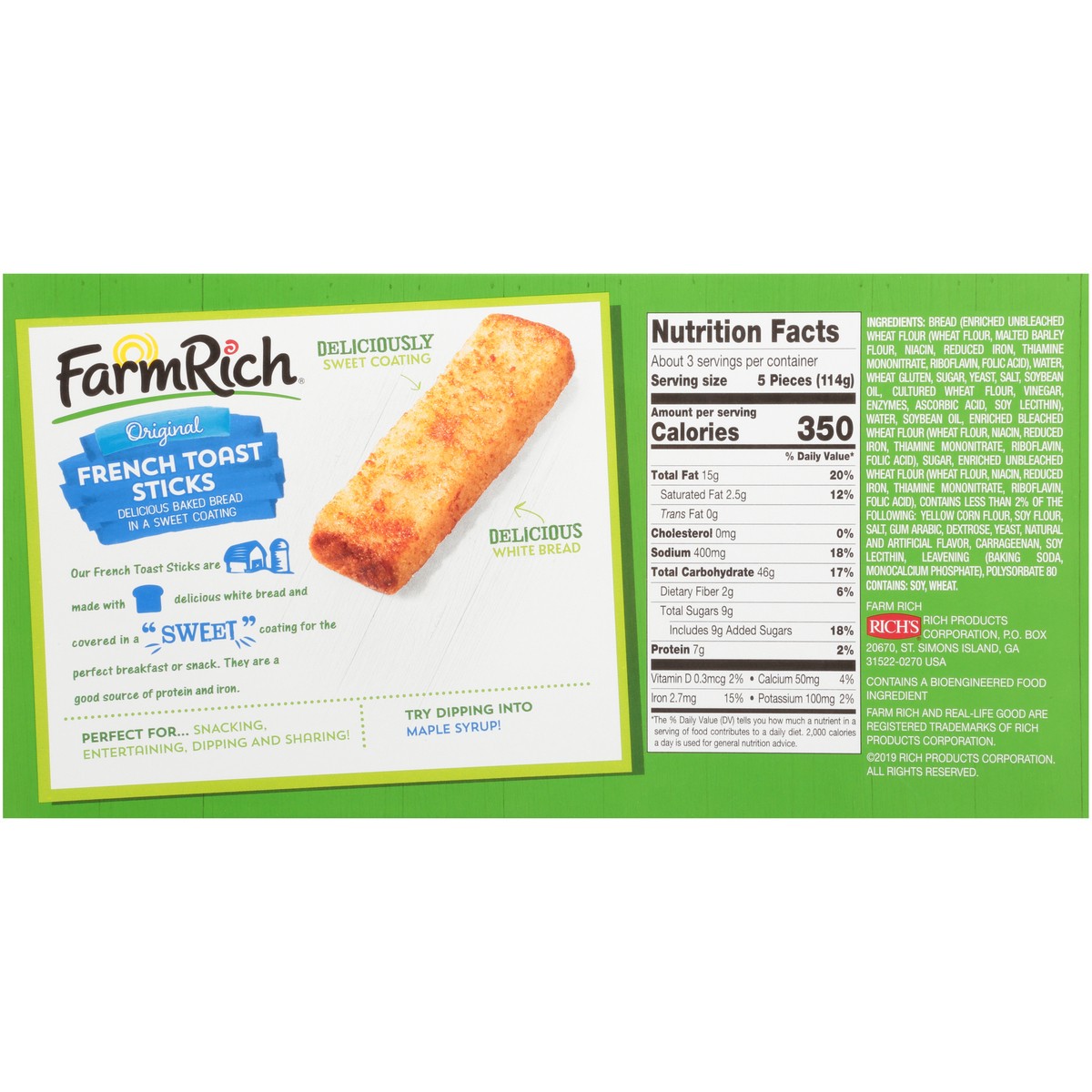 slide 4 of 14, Farm Rich Original French Toast Sticks 12 oz. Box, 12 oz