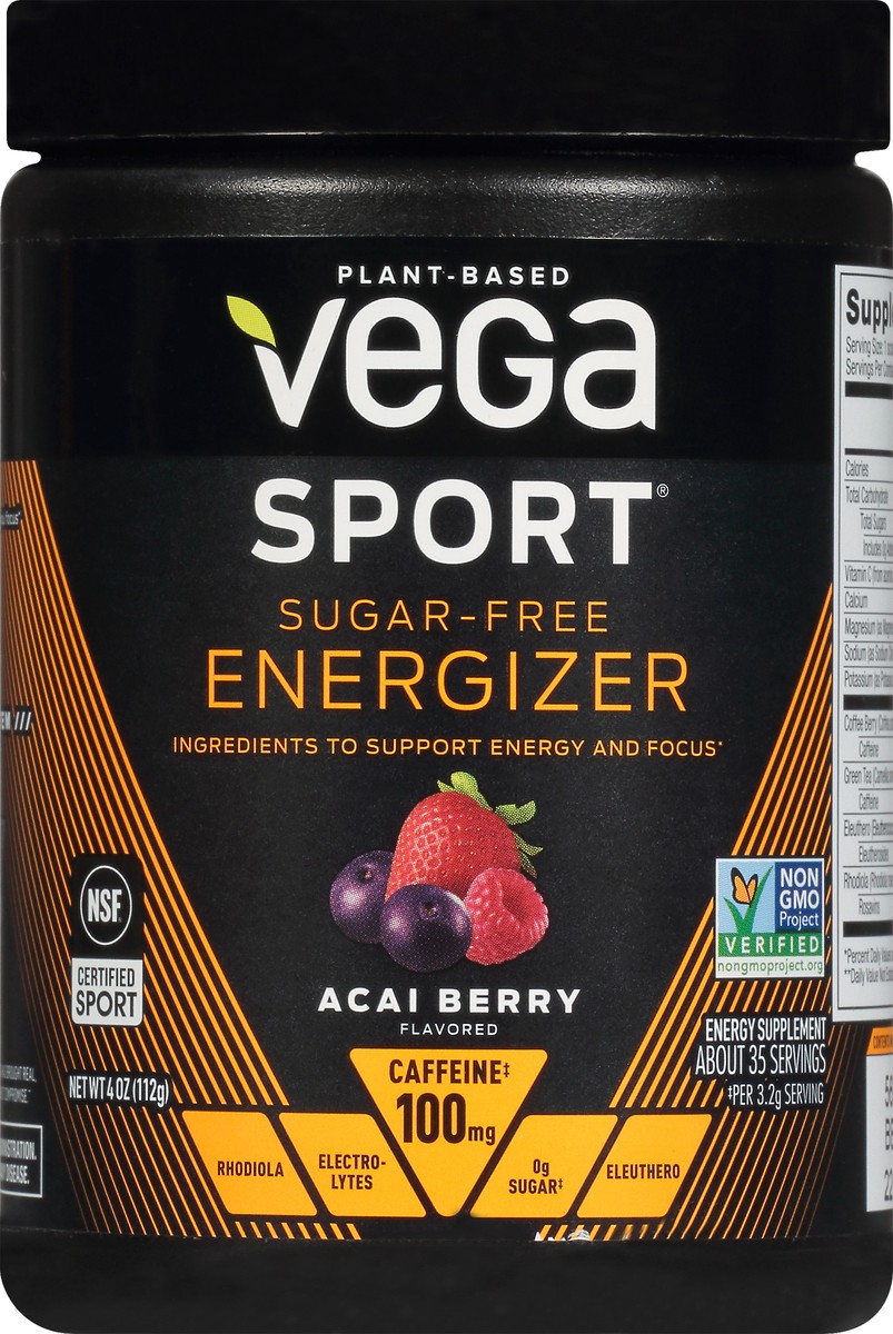 slide 1 of 12, VEGA Energizer Sugarfree Acai, 4 oz