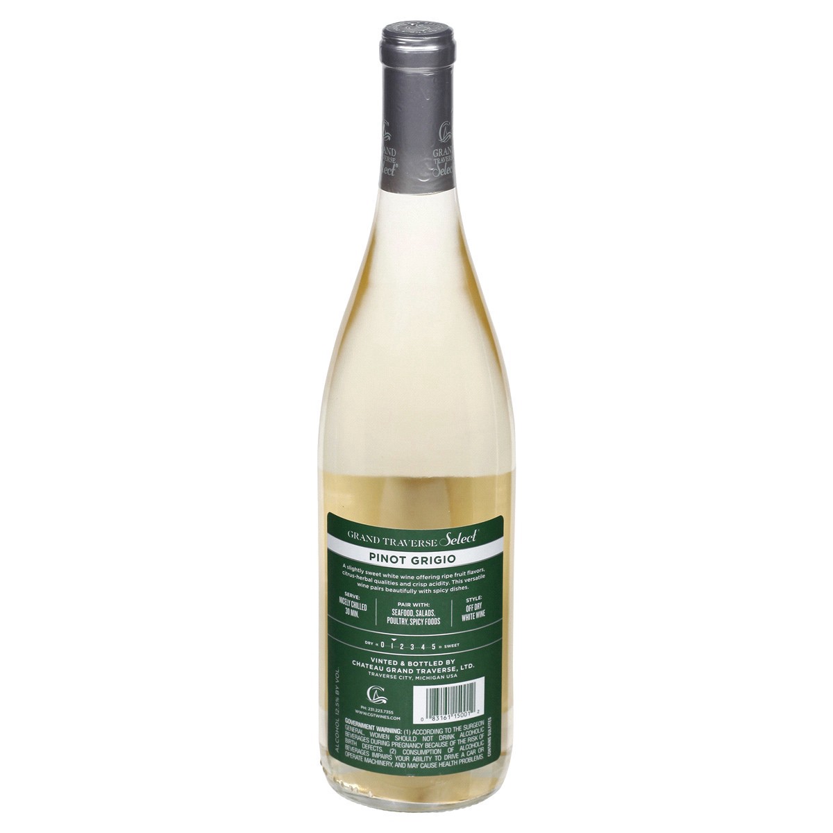 slide 2 of 2, Grand Traverse Select Pinot Grigio Wine, 750 ml