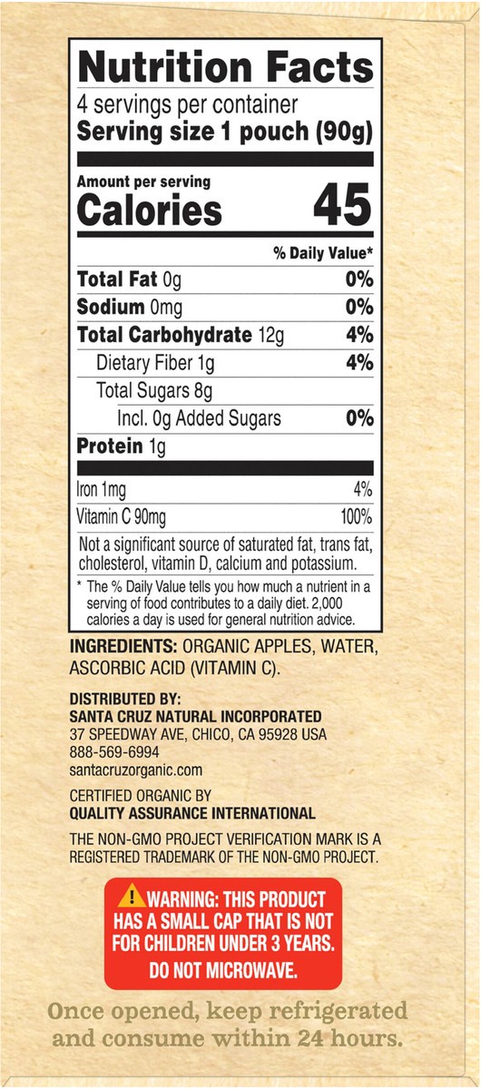 slide 5 of 8, Santa Cruz Organic Fruit Sauce, 12.8 oz