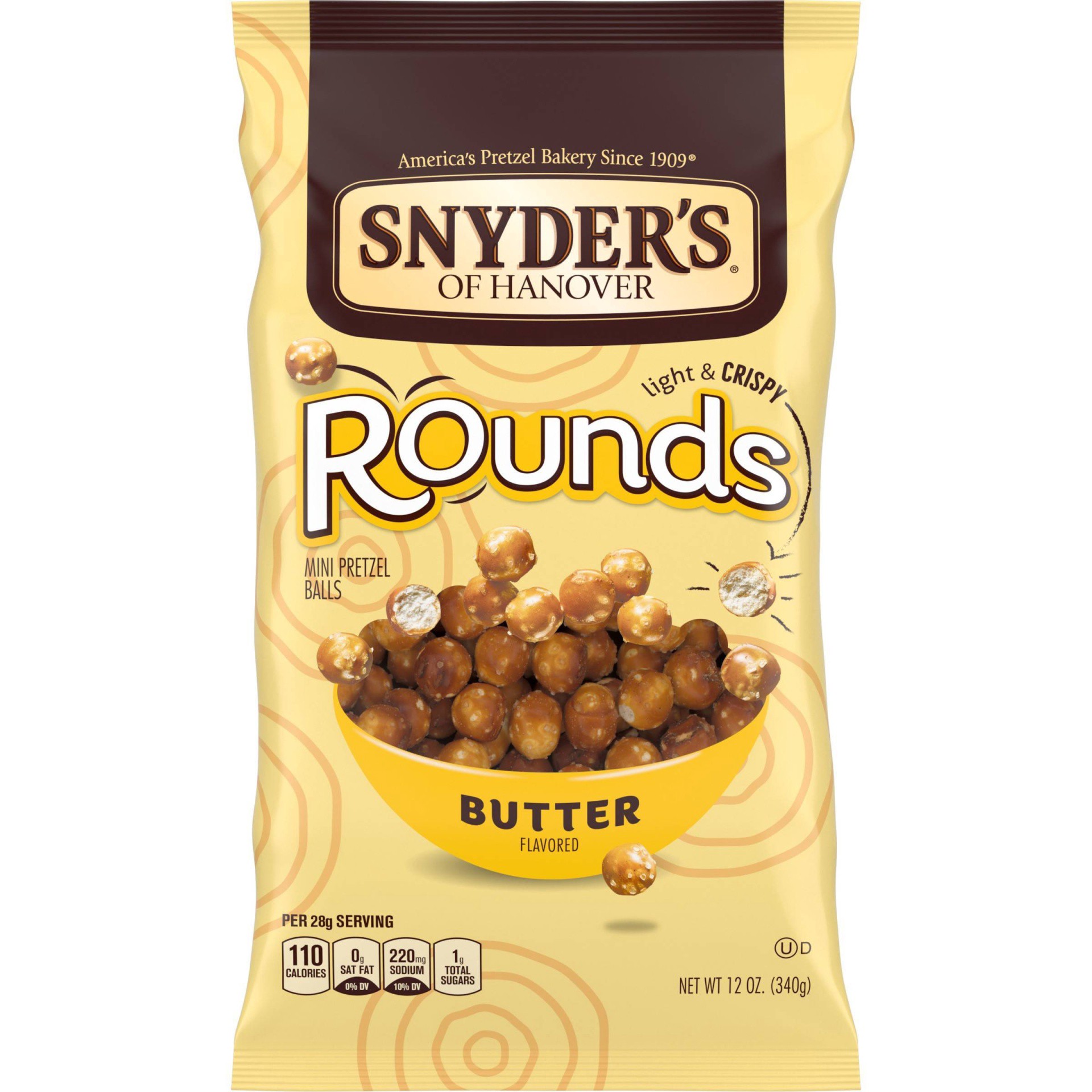 slide 1 of 5, Snyder's of Hanover Rounds Butter Pretzels - 12oz, 12 oz