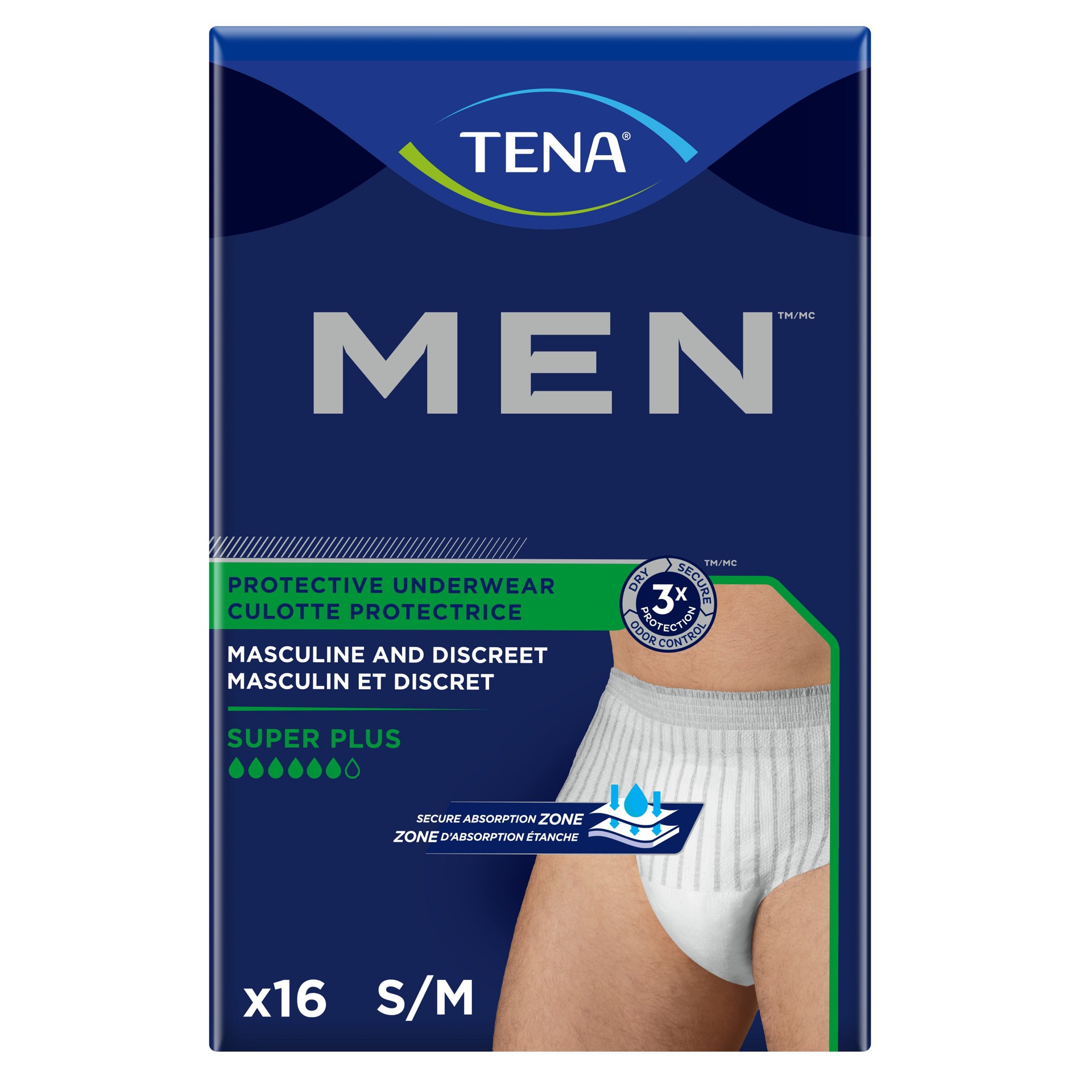 slide 5 of 6, Tena Incontinence/Bladder Control Underwear for Men, Protective, Small/Medium, 16 ct, 16 ct