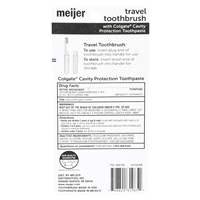 slide 19 of 29, Meijer Travel Toothbrush with Colgate Toothpaste, 1 Kit, .85 OZ