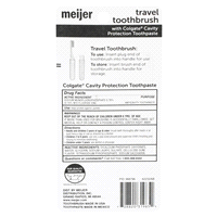 slide 11 of 29, Meijer Travel Toothbrush with Colgate Toothpaste, 1 Kit, .85 OZ