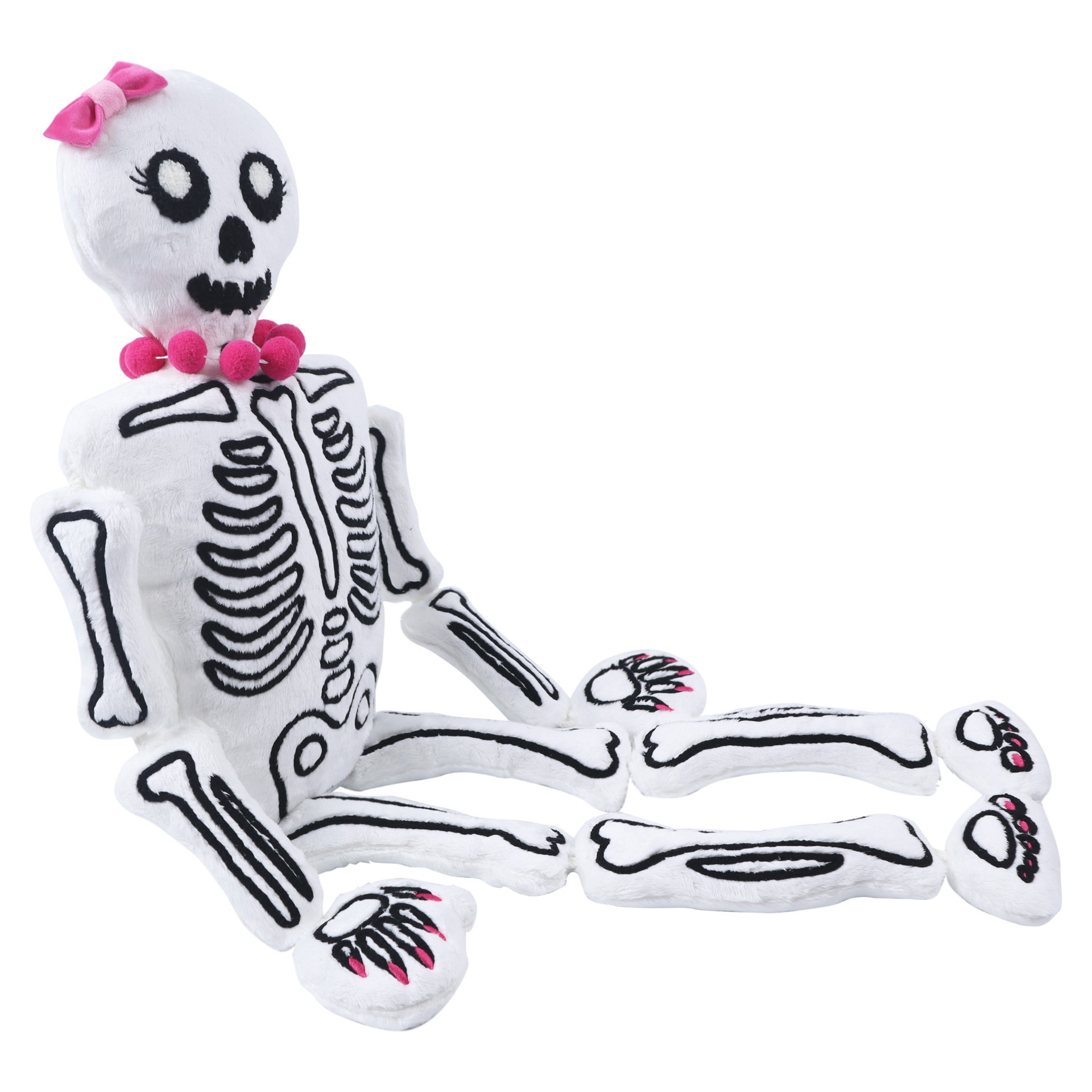 slide 3 of 3, 36" Skeleton With Pink Bow Accent Pillow By Ashland, 36 in