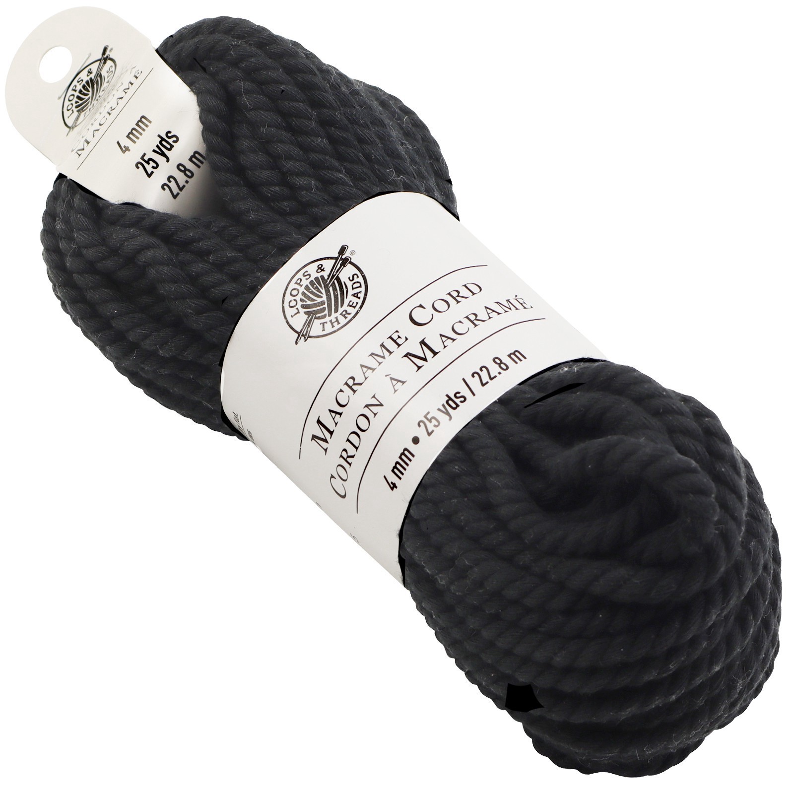 slide 3 of 3, Macrame Cotton Cord By Loops & Threads, 25yd., 25 yd