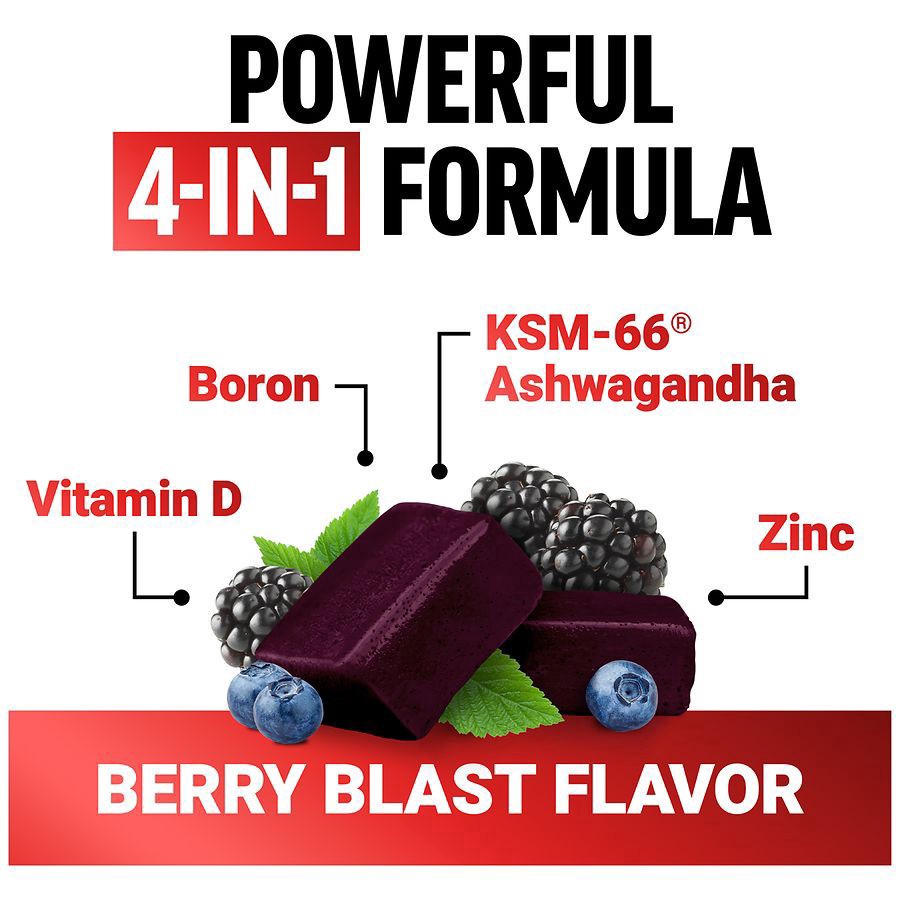 slide 4 of 5, Force Factor Berry Blast Flavor Test X180 60 Soft Chews, 60 ct