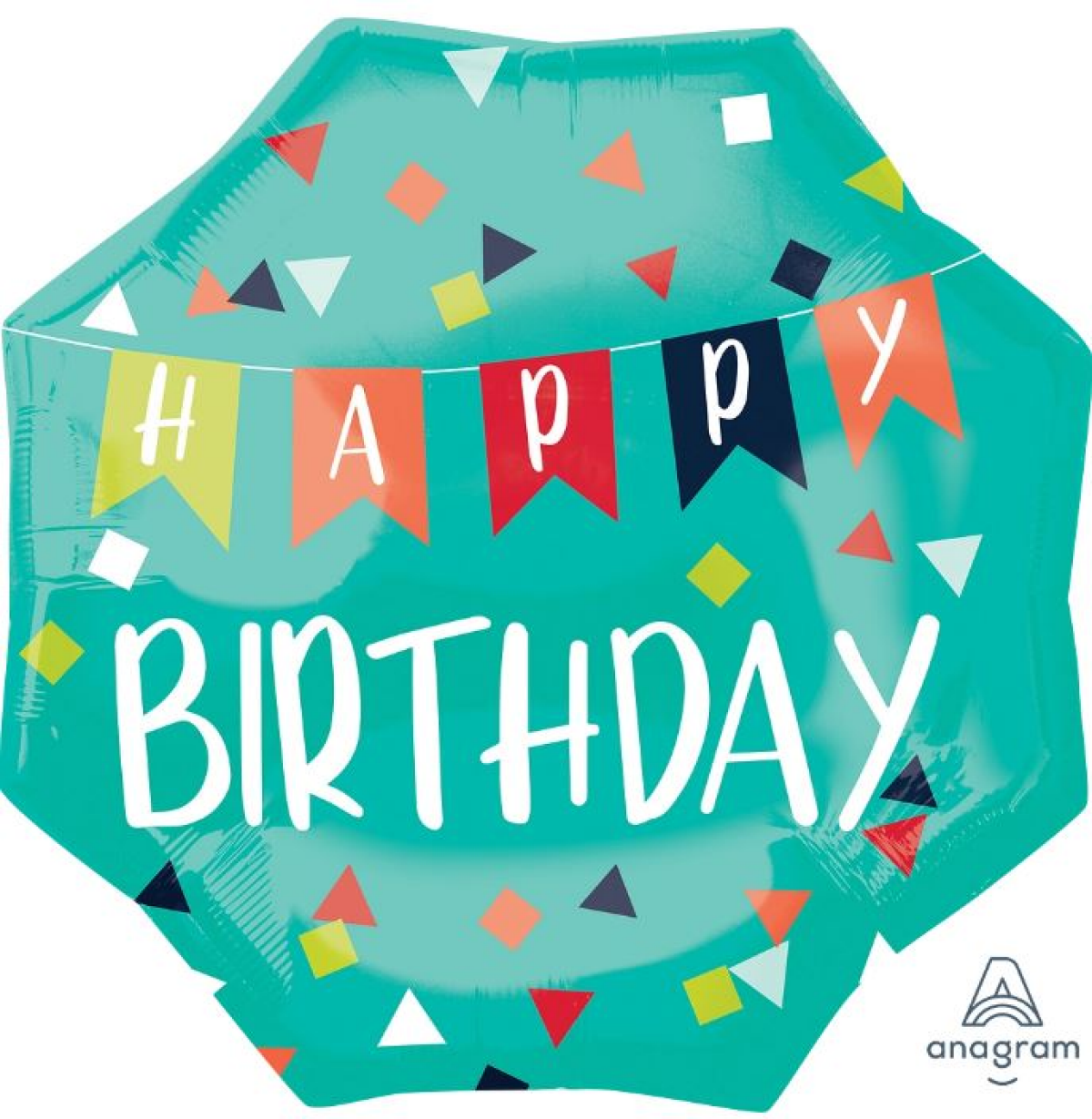slide 1 of 1, Helium Balloon Shape, Birthday Octogan, 28 inch, 28 in