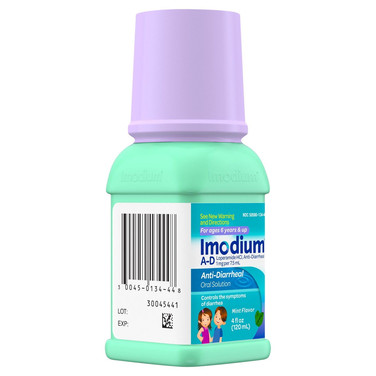 slide 2 of 6, Imodium A-D Children's Liquid Anti-Diarrheal Medicine with Loperamide Hydrochloride for Diarrhea Symptom Treatment & Control for Kids, Mint Flavor, 4 fl. oz, 4 fl oz